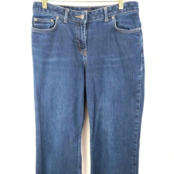 Brooks Brothers 346 Womens Stretch Denim Dark Wash Boot Cut Jeans Size 4 - Picture 2 of 7